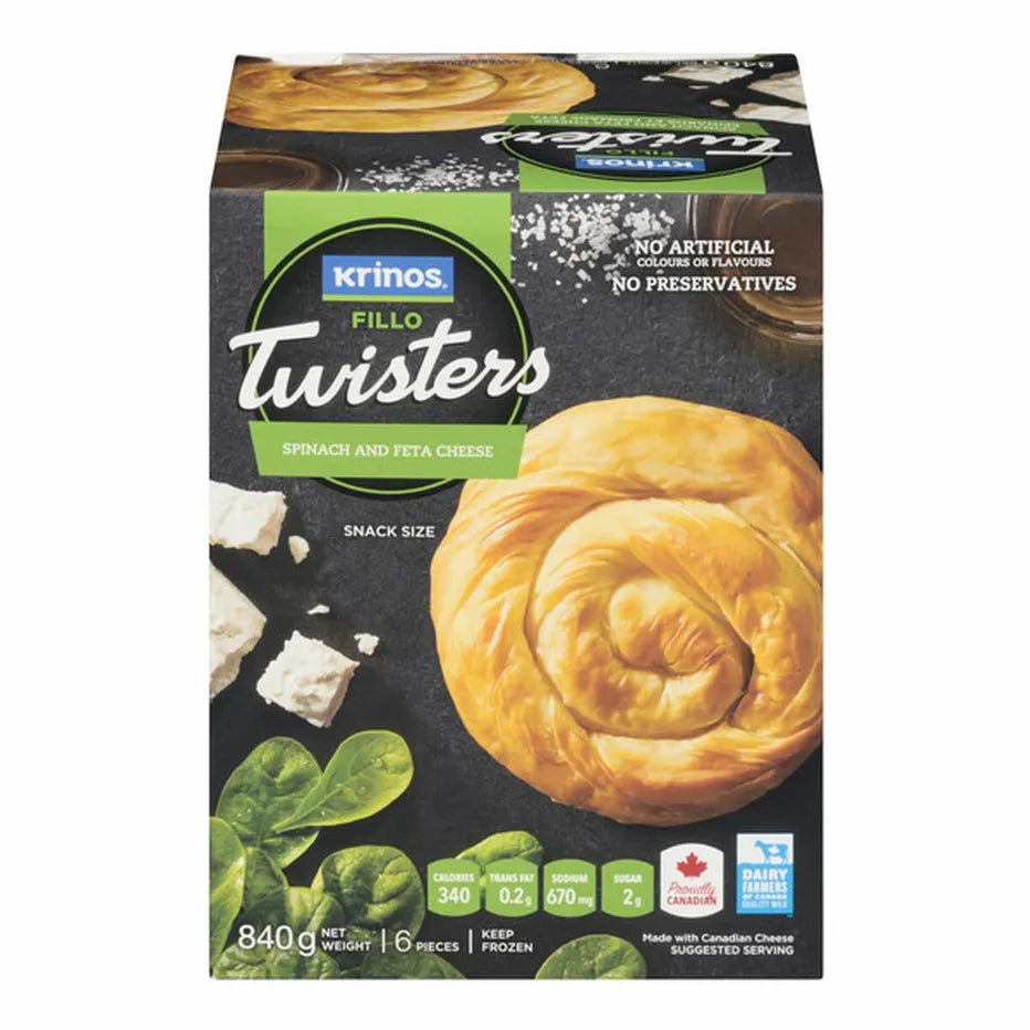 Krinos Spinach & Feta Cheese Fillo Twisters 840 gr