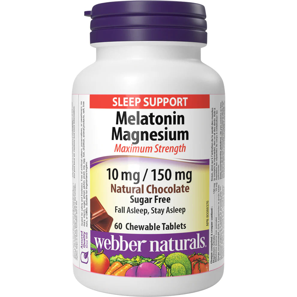 Melatonin Magnesium 10 mg/150 mg Chewable Tablets Maximum Strength - Best Grocery