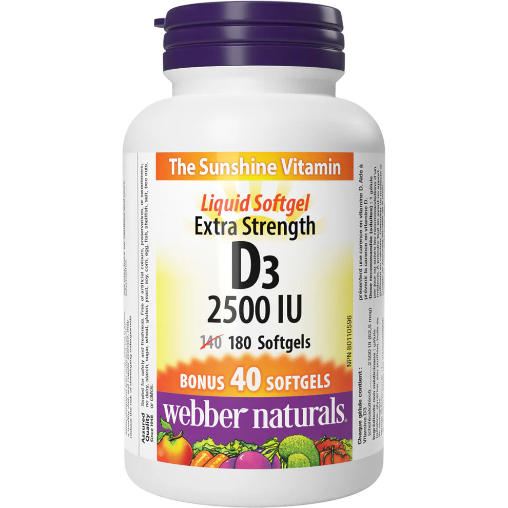 Vitamin D3 2500 IU Softgels Extra Strength - Best Grocery
