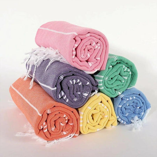 100% Turkish Cotton Beach Towel Set - Oversized Pool Towels 38" X 71 (Set of 6) - Best Grocery